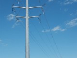 Double-circuit, 138-kilovolt line build on	 galvanized steel poles